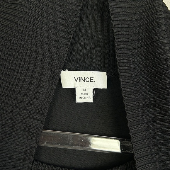 Vince women size M high neck dolman sleeve blouse black oversized hi low hem - Picture 7 of 9